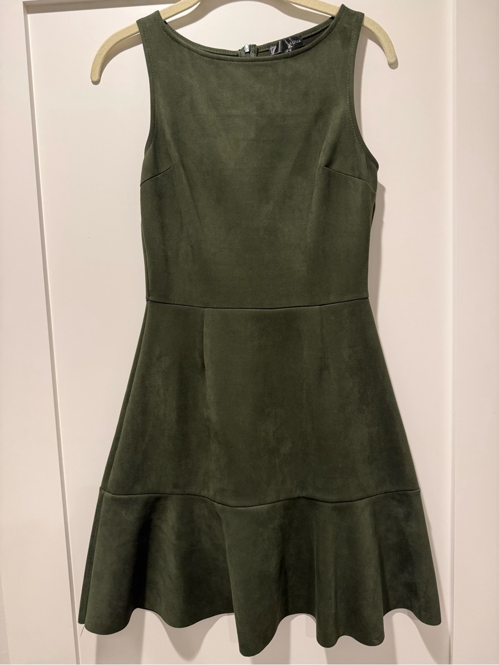 Aqua Olive Green Sleeveless Mini Dress